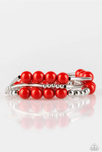 New Adventures - Red - Set of 3 Stretchy Band - Bracelets